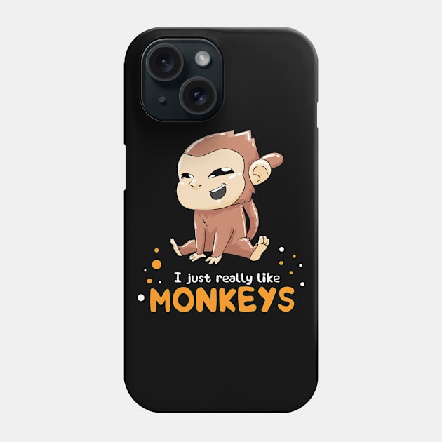 Monkey Kawaii Monkey Lover Phone Case by CreativeGiftShop