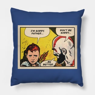 Be Better - God of War fan art comic panel Pillow