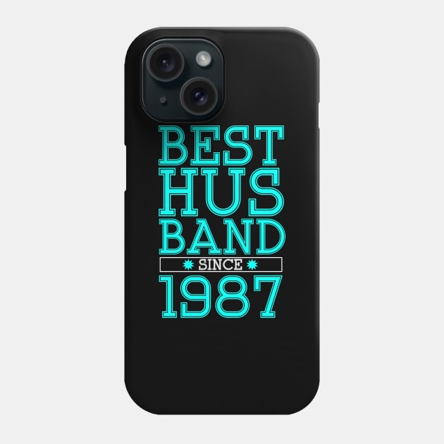 'Best Husband Since 1987' Sweet Wedding Anniversary Gift Phone Case by ourwackyhome