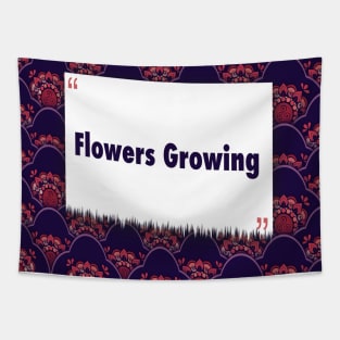 Flowers Growing ikat Tapestry