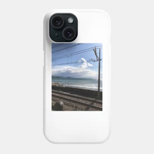 Lucrino Beach with Train Tracks Phone Case