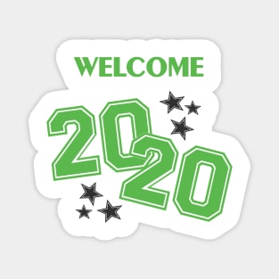 Welcome 2020 (New Year - Green) Magnet