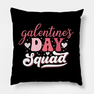 Galentine's Day Squad Valentine's Hearts Love Galentines gang Pillow