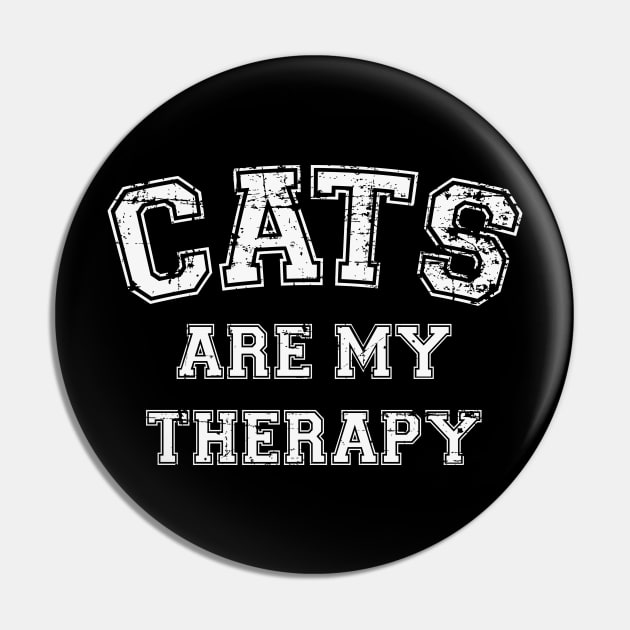 Cats Are My Therapy Pin by RW