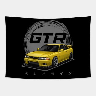 Skyline GTR R33 (Yellow) Tapestry