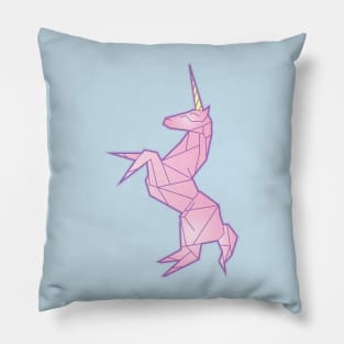 Origami Unicorn paper design Pillow