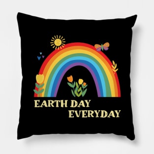 Earth Day Everyday Rainbow Pillow