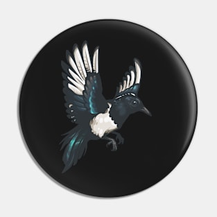 Black-Billed Magpie Pin