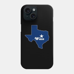 Waco Texas Navy Blue Lone Star State Map Texan Phone Case