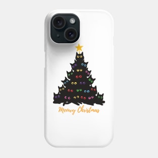 Meowy Christmas tree Phone Case