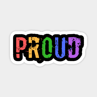 Gay Pride LGBTQIA+ Rainbow Design Magnet