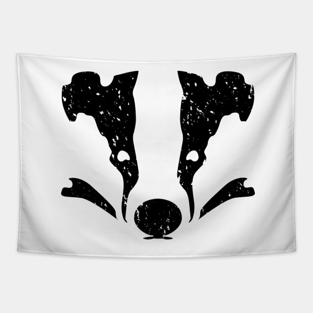 Badgers Crossing (Black) Tapestry by Paulychilds