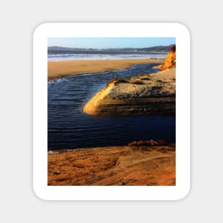 Half Moon Bay. A Stream on the Beach. California 2009 Magnet