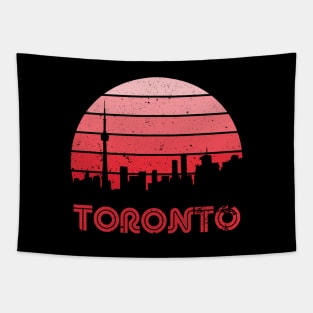 Retro Sunset Toronto Tapestry