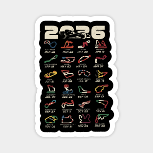 Schedule Formula Racing Cars 2026 Magnet