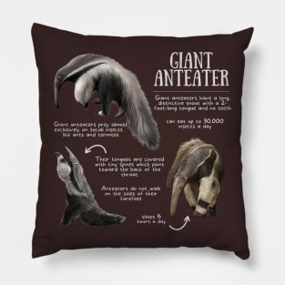Animal Facts - Giant Anteater Pillow