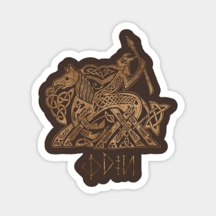 Odin Entering Valhalla on Sleipnir Magnet