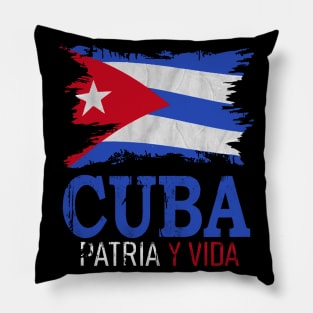 Cuba Libre Cuban Flag patria y vida Pillow