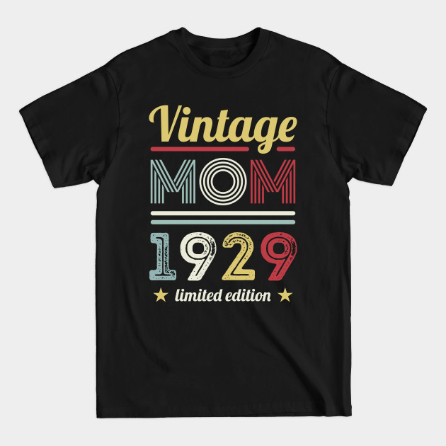 Discover Vintage Mom 1929 100th Birthday Gift Women Retro - Mum - T-Shirt