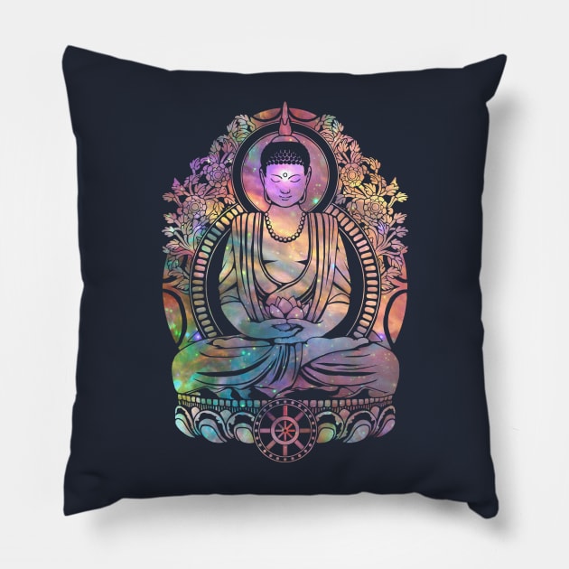 Galactic Gautama Buddha Pillow by GAz