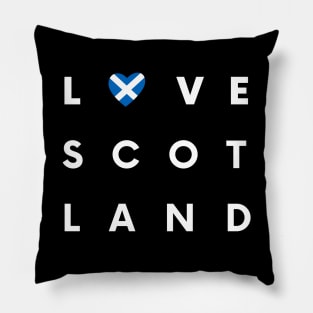 Love Saltire Flag Heart of Scotland Pillow