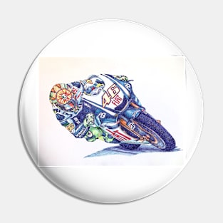 Ballpoint Sketching MotoGP Team No 46 Pin