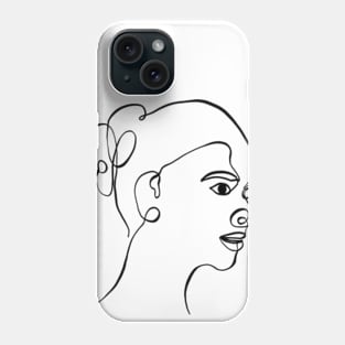 Women face one line art Phone Case