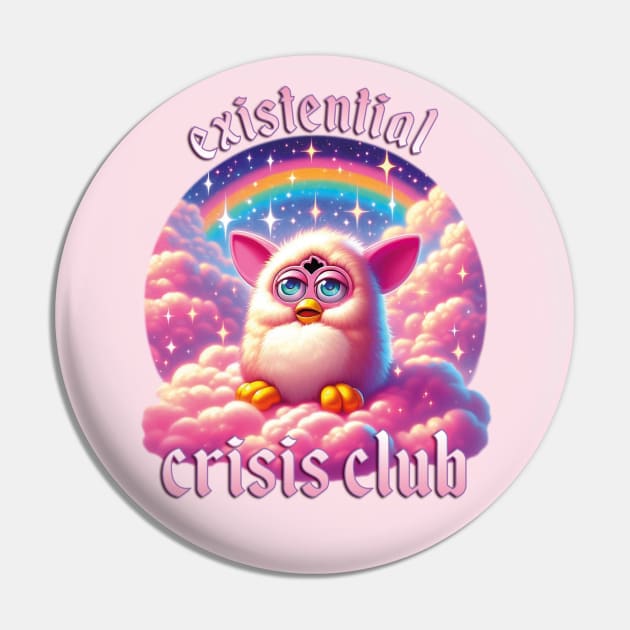 Existential Crisis Club Furby Pin by liminalcandy