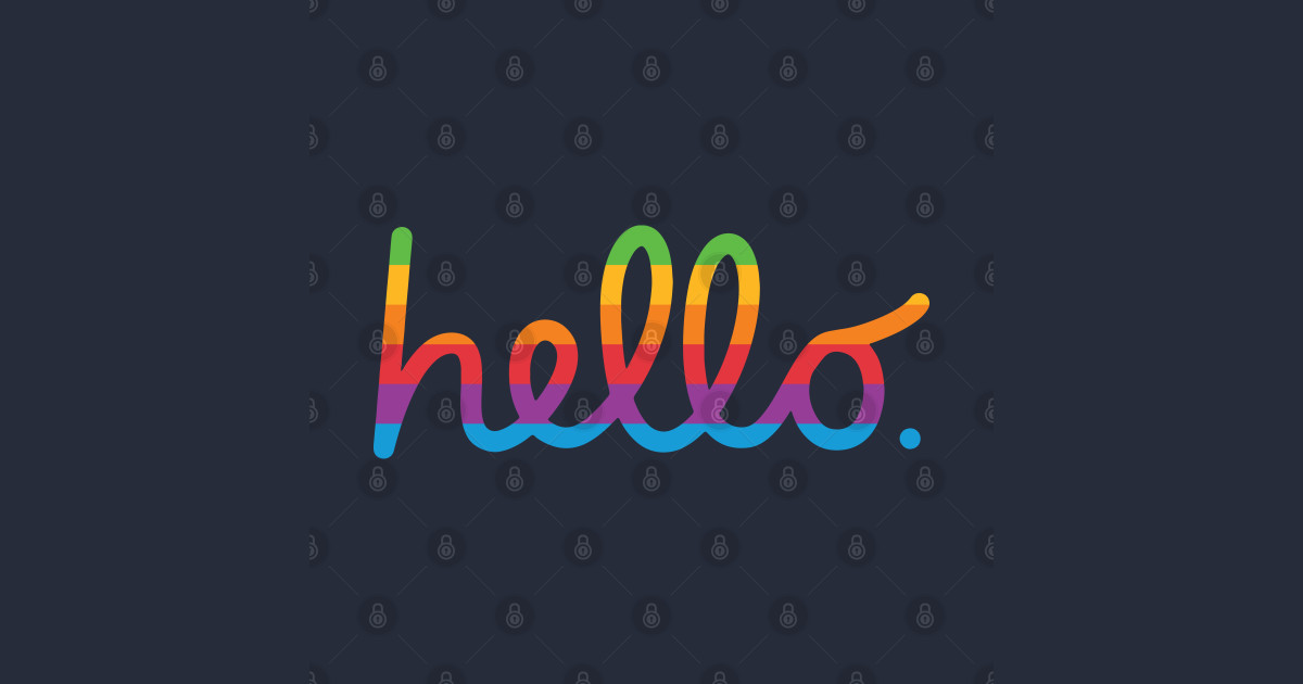 hello lisa (rainbow) apple - Apple - T-Shirt TeePublic