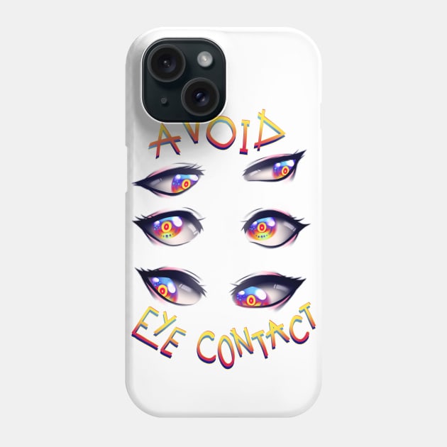 AVOID EYE CONTACT Phone Case by bekkie