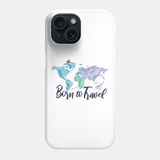 Born To Travel Phone Case by MajorCompany