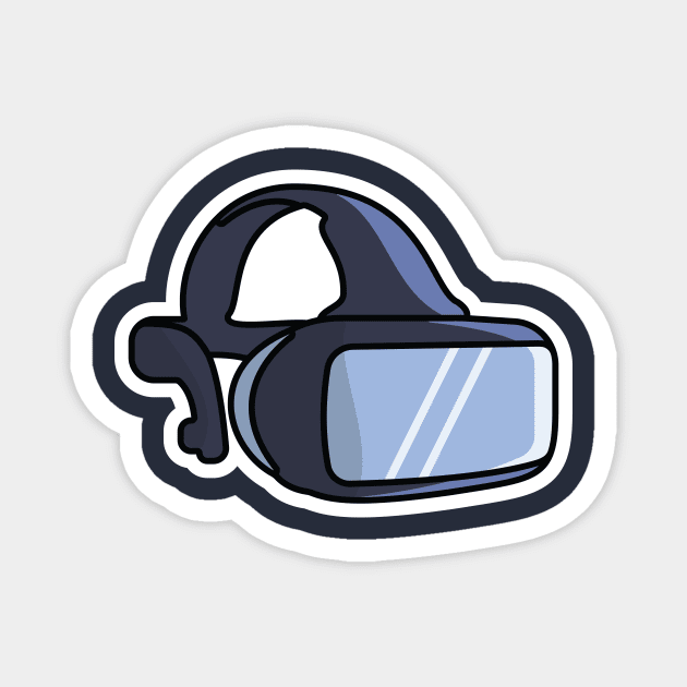 Virtual Reality Sports Headset Glasses vector illustration. Technology object icon concept. Virtual Glasses for smartphone vector design with shadow on purple background. Magnet by AlviStudio