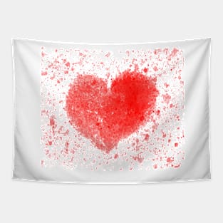 Valentine Red Heart Shape Tapestry