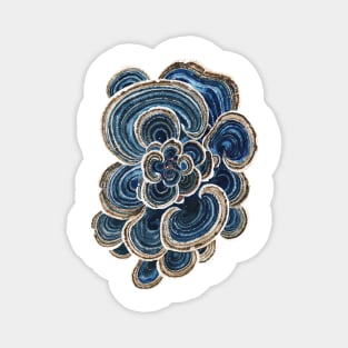 Blue Trametes Mushroom Magnet