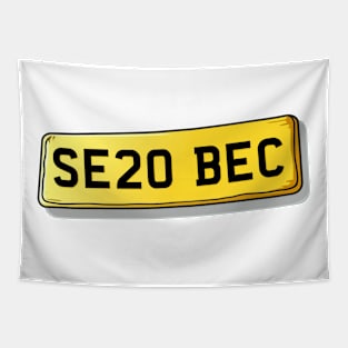 SE20 BEC Beckenham Number Plate Tapestry