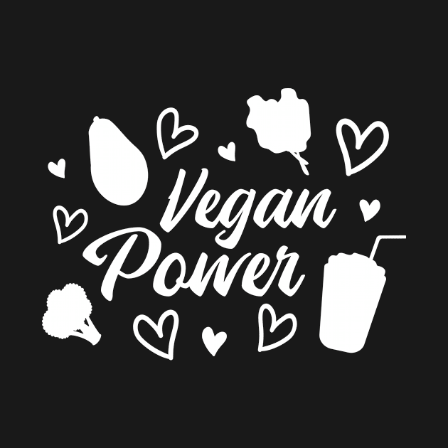 Vegan Sayings Vegan Design Vegan Power by HBfunshirts