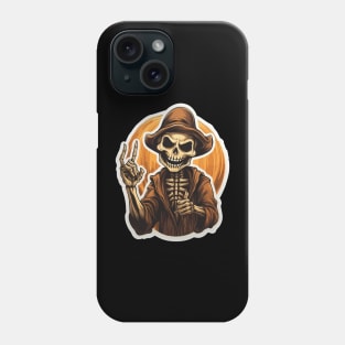 Creepy Command: Halloween's Skeleton Sentinel Phone Case