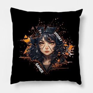 Autumn Halloween Girl Pillow