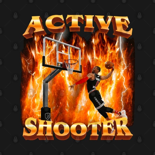 Active Shooter Shirt Funny basketball Meme by KC Crafts & Creations