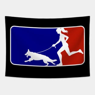 Major League Dog Walker Tapestry