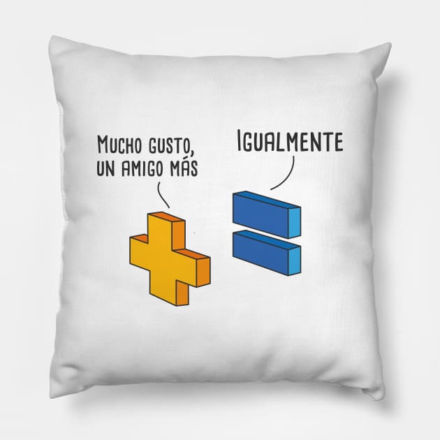 Un Amigo Más Spanish Pun Pillow by Soncamrisas