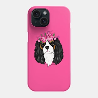 Cavalier King Charles Spaniel Flower Girl Phone Case