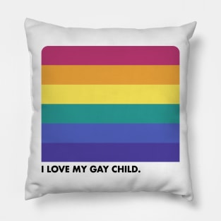 I Love My Gay Child   --- Retro Style Design Pillow