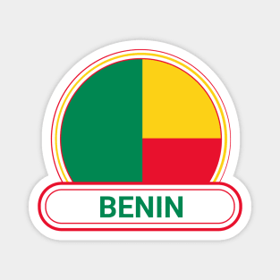 Benin Country Badge - Benin Flag Magnet
