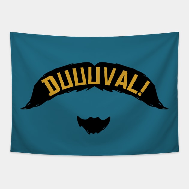 DUUUVAL Mustache - Teal Tapestry by KFig21