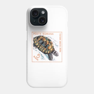 Vintage 1965 Romania tortoise postage stamp Phone Case