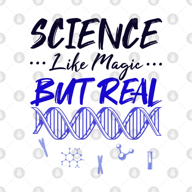 Science Like Magic But Real Blue Retro Gifts by BijStore