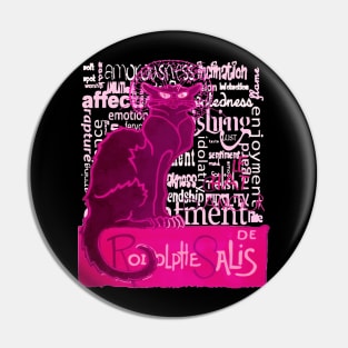 Le Chat D'Amour In Pink With Words of Love Pin