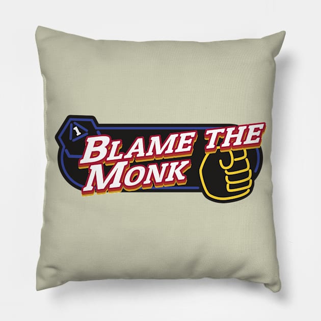 Blame the Monk Pillow by PaperStingRay