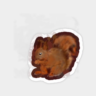 Autumn Squirrel Magnet